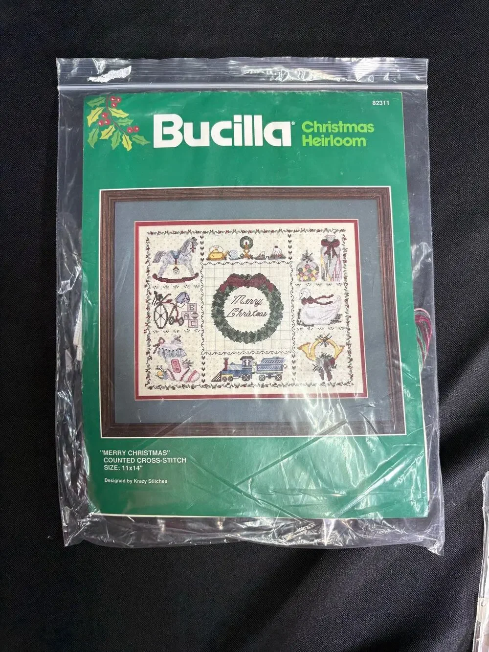 Vintage Bucilla Christmas Heirloom Counted Cross Stitch Holiday Project 82311